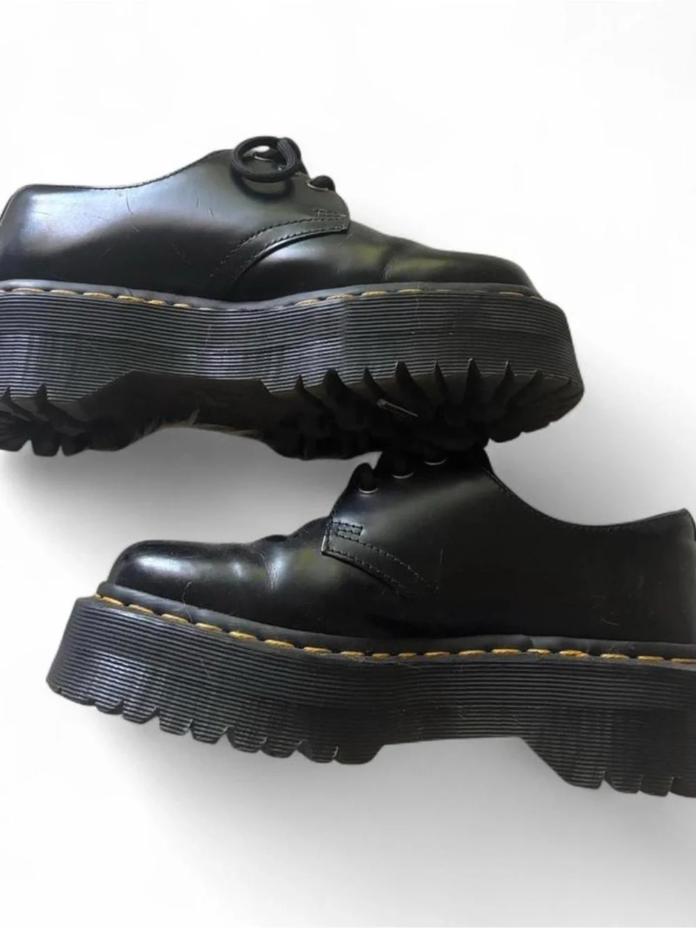 Dr. Martens Black Platform Shoes 1461